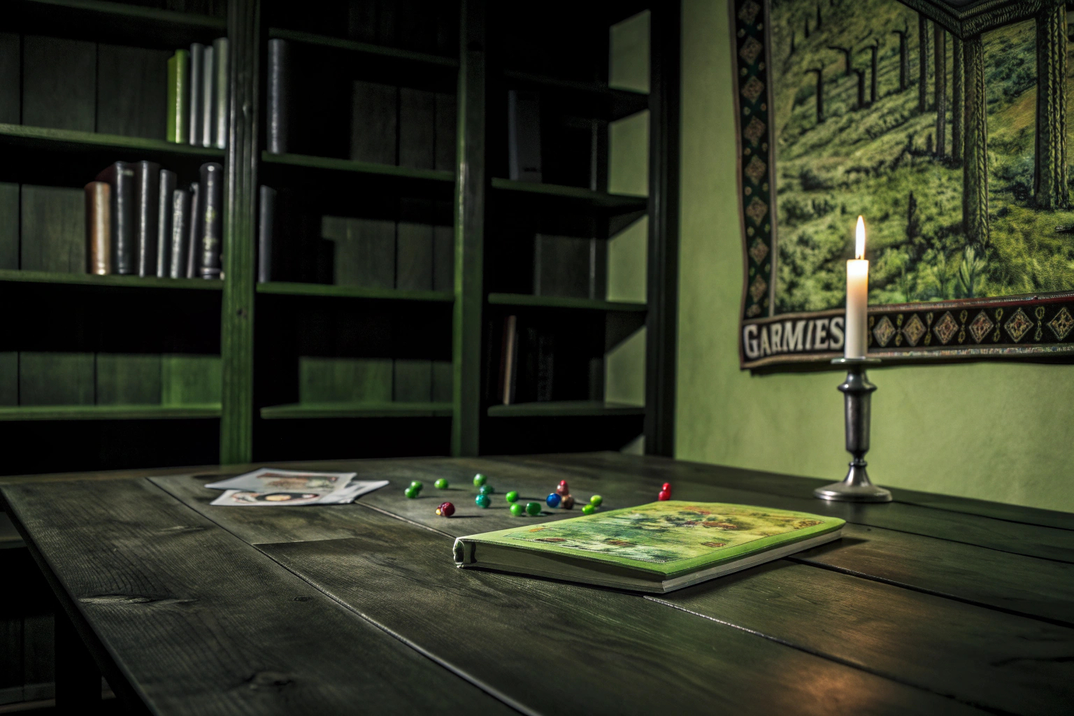 Freunde spielen ein Storytelling-Brettspiel