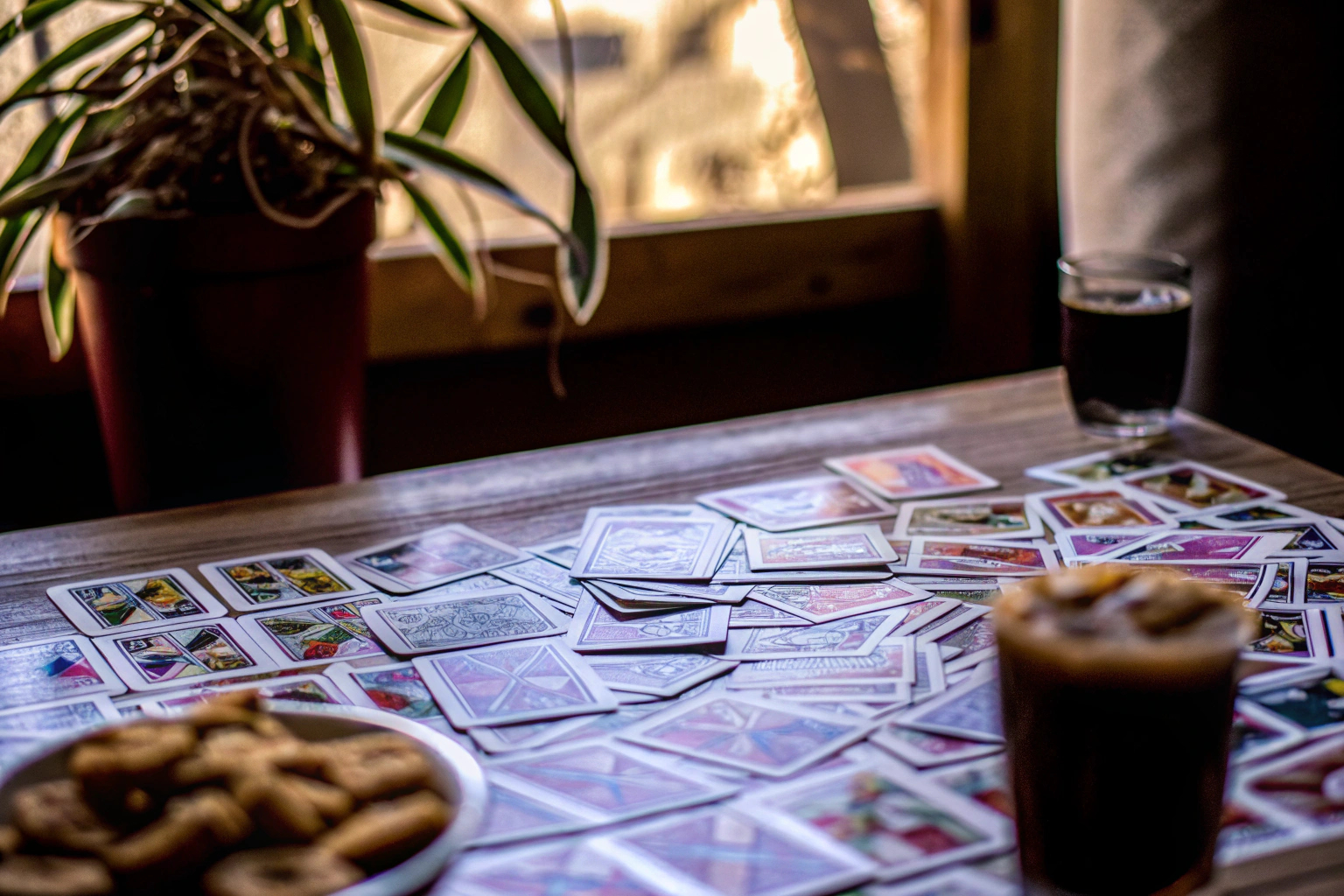 Freunde spielen Kartenspiel