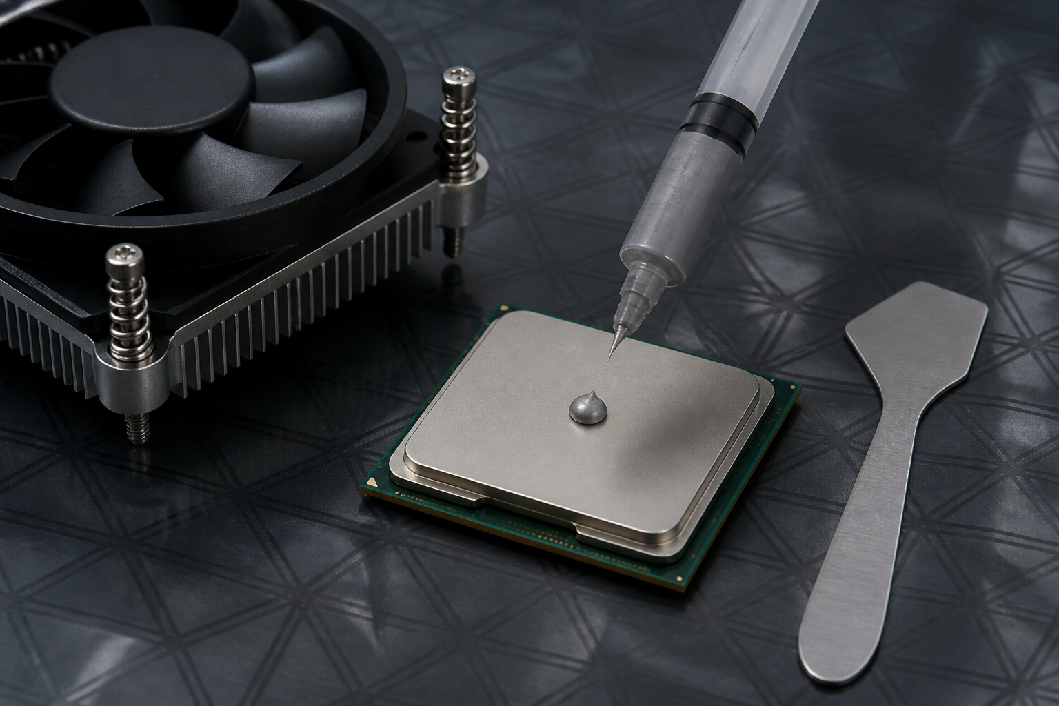 Wärmeleitpaste sparsam auf CPU auftragen