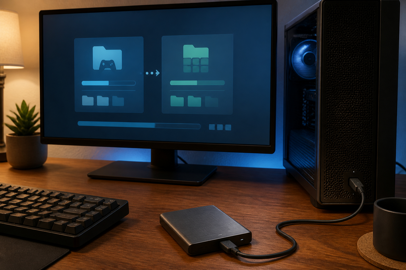 Spielstände automatisch auf externe SSD sichern
