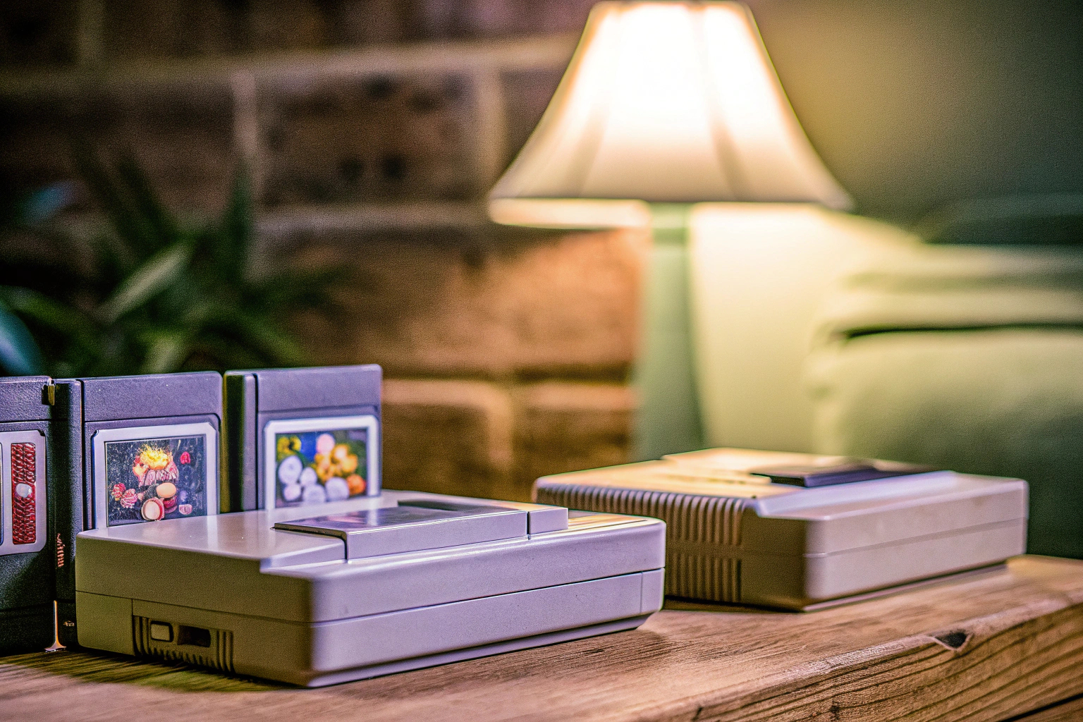 Eine Sammlung klassischer Videospielkonsolen und Spiele, die in unserer Kindheit beliebt waren. Klassische Videospielkonsolen und Spiele