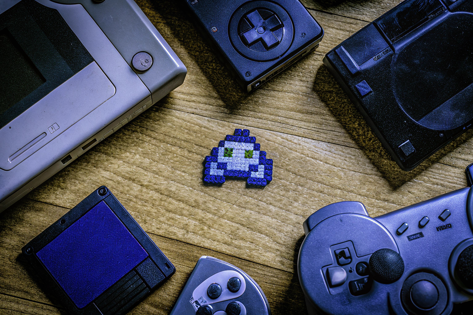 Sammlung von Retro-Videospielen