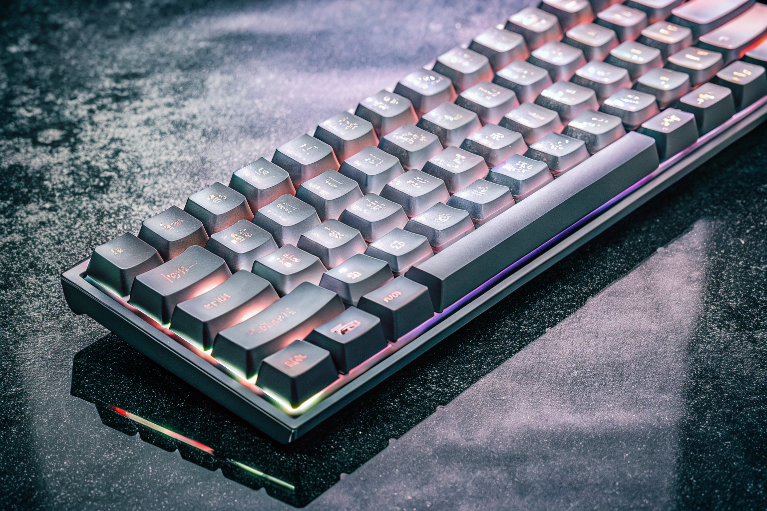 Eine stilvolle Gaming-Tastatur mit RGB-Beleuchtung Gaming-Tastatur mit RGB-Beleuchtung
