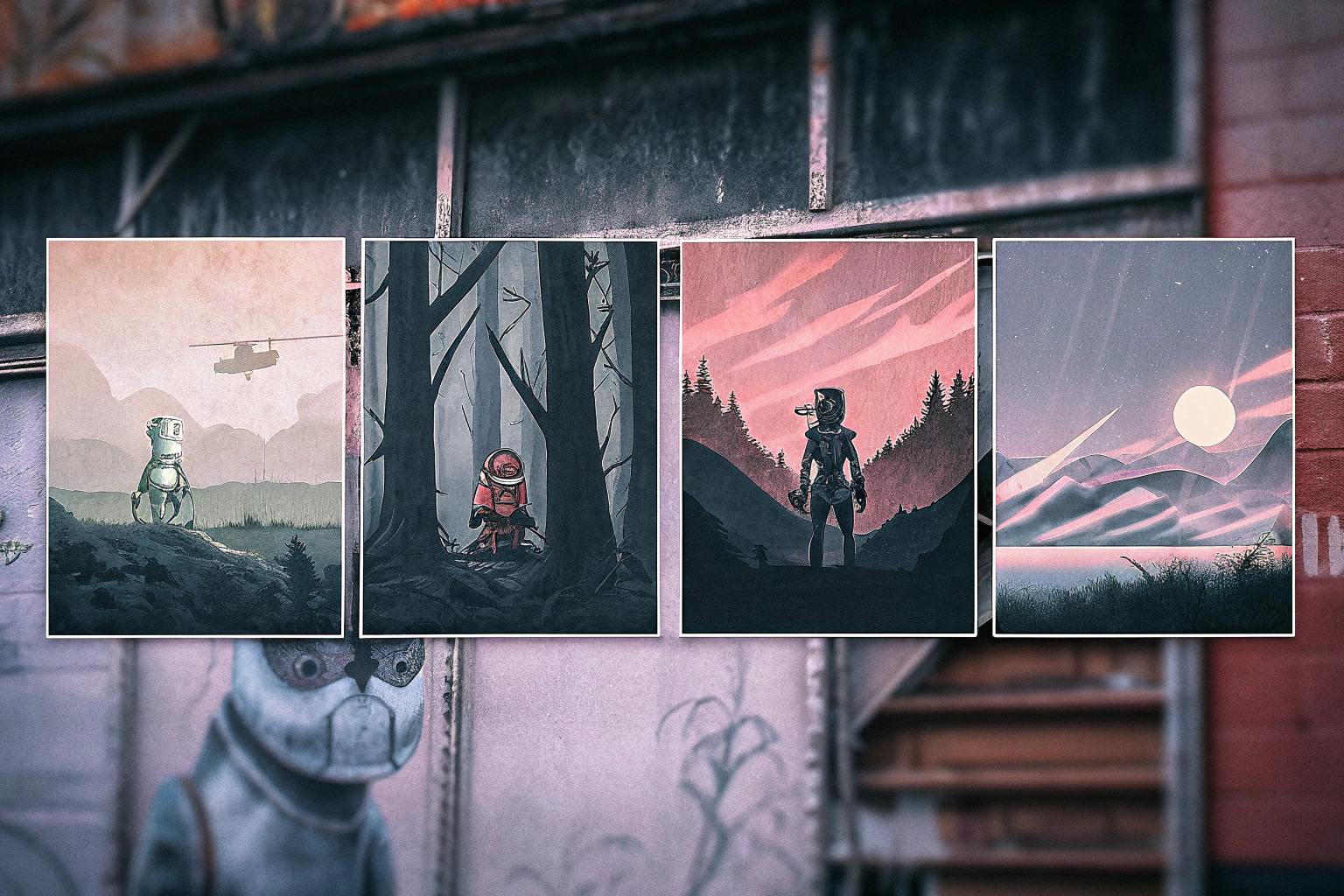 Einige beliebte Indie-Spiele, die 2024 auf den Markt kommen, mit kreativen Artworks und innovativen Spielmechaniken. Kreative Artworks von Indie-Spielen