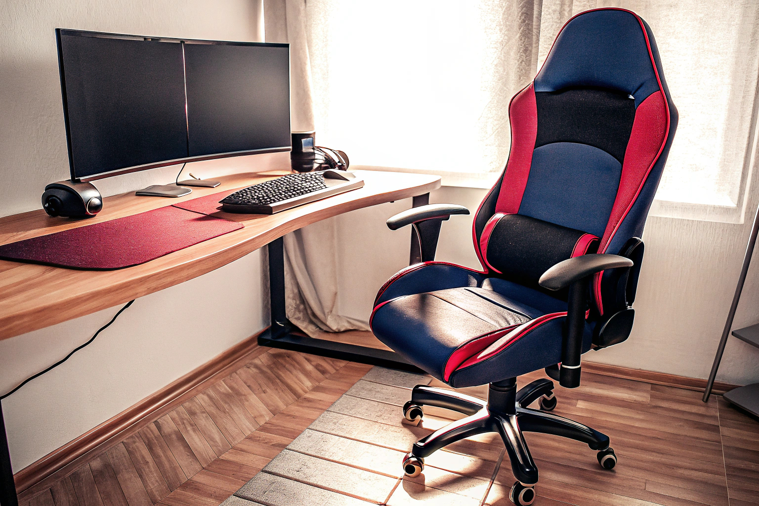 Ergonomischer Gaming-Stuhl mit Zubehör Ergonomischer Gaming-Stuhl