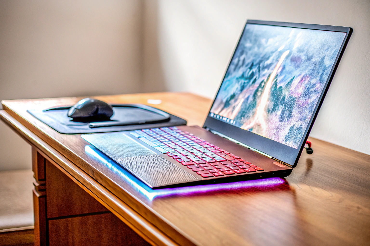 Gaming-Laptop mit beleuchteter Tastatur