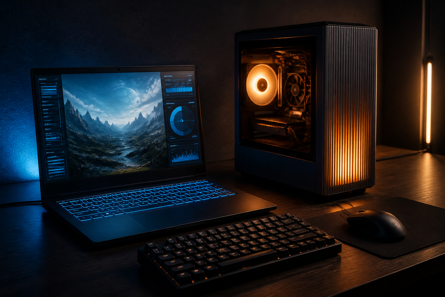 Gaming Notebook und Desktop PC mit Windows Energieprofil