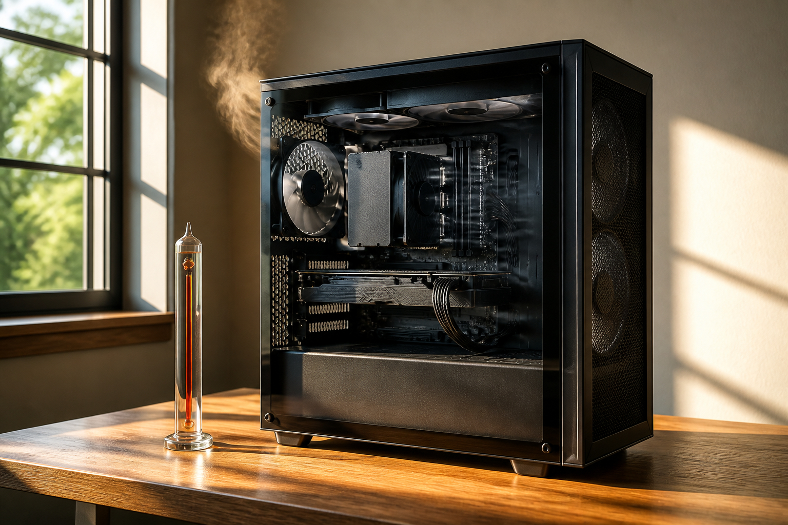 Gaming-PC wird im Sommer durch hohe Raumtemperatur wärmer