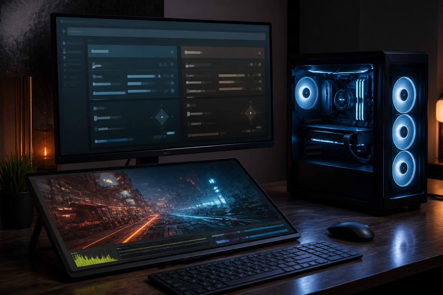 Windows 11 Spielemodus und Gaming-Einstellungen auf einem PC-Monitor