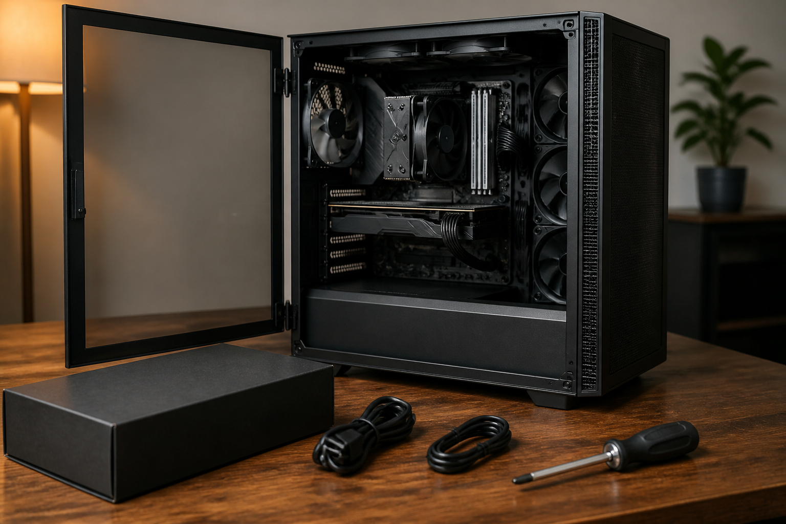 Gaming-PC nach sicherem Transport kontrollieren