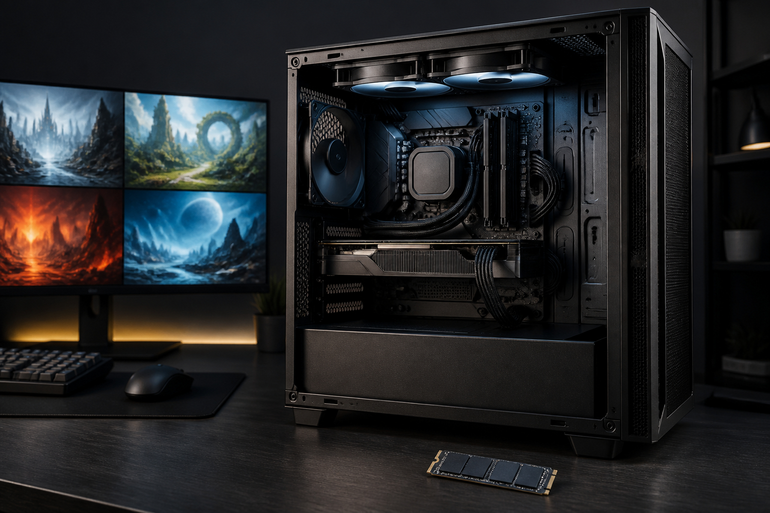 Gaming-PC mit NVMe-SSD und Spielebibliothek