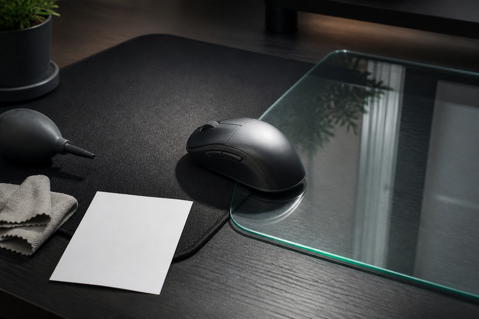 Gaming-Maus-Skates auf Stoff- und Glas-Mauspad testen