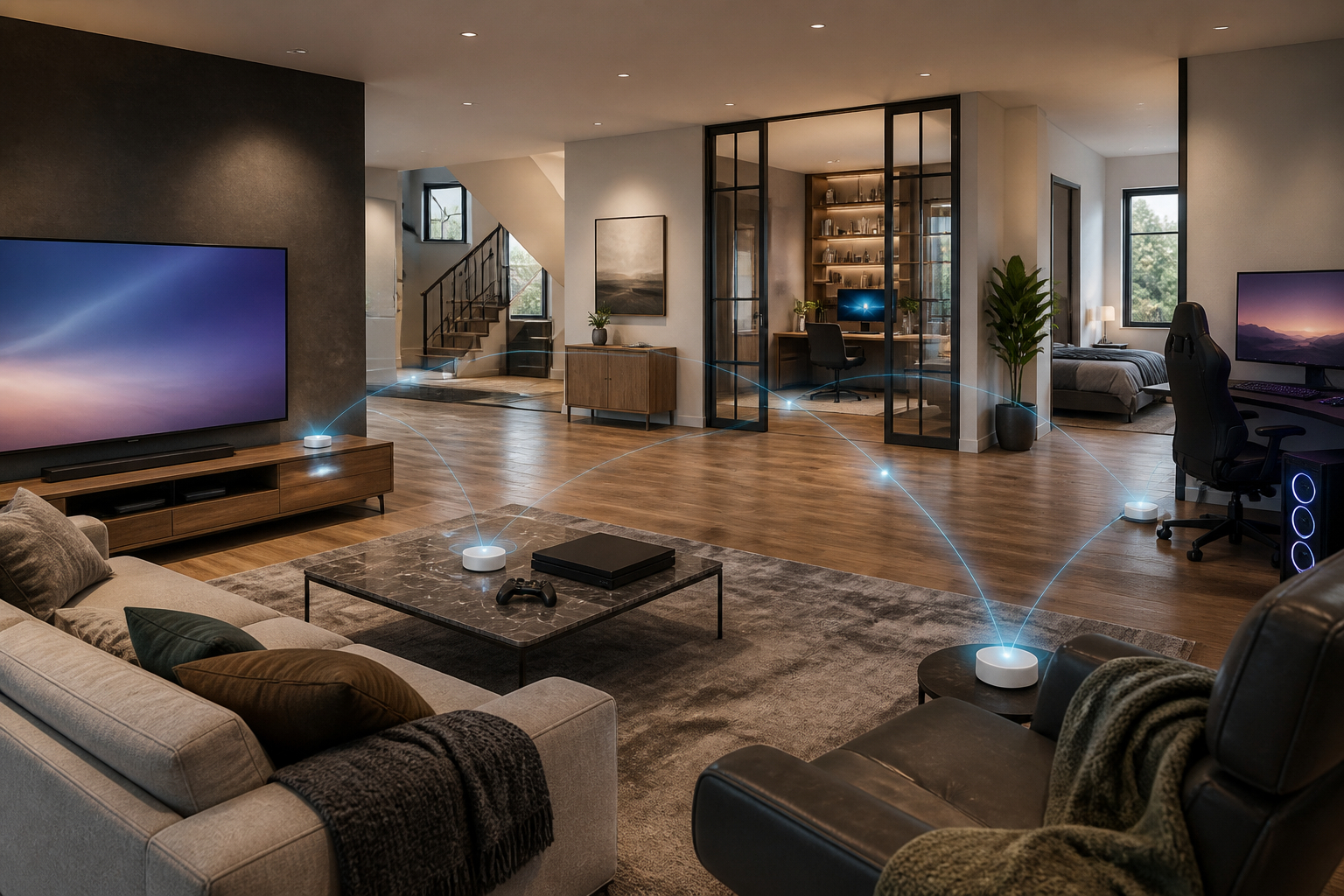 Wi-Fi-7-Mesh-Netzwerk für Gaming im ganzen Haus