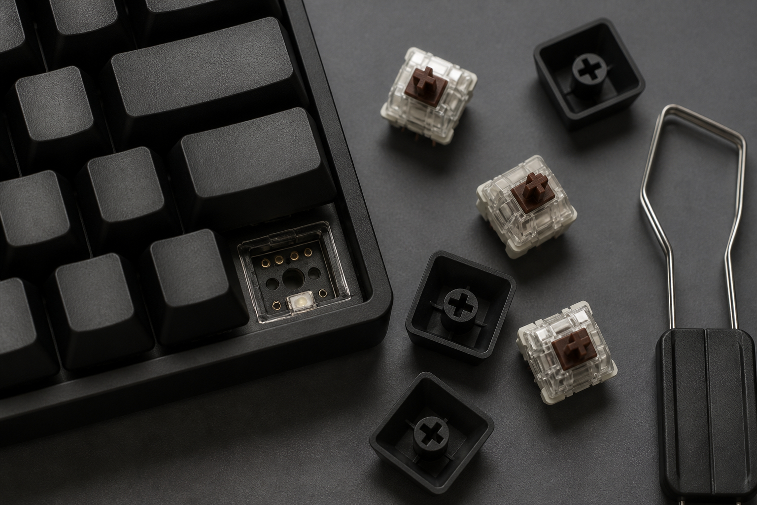 Switch-Wechsel bei einer mechanischen Hot-Swap-Tastatur