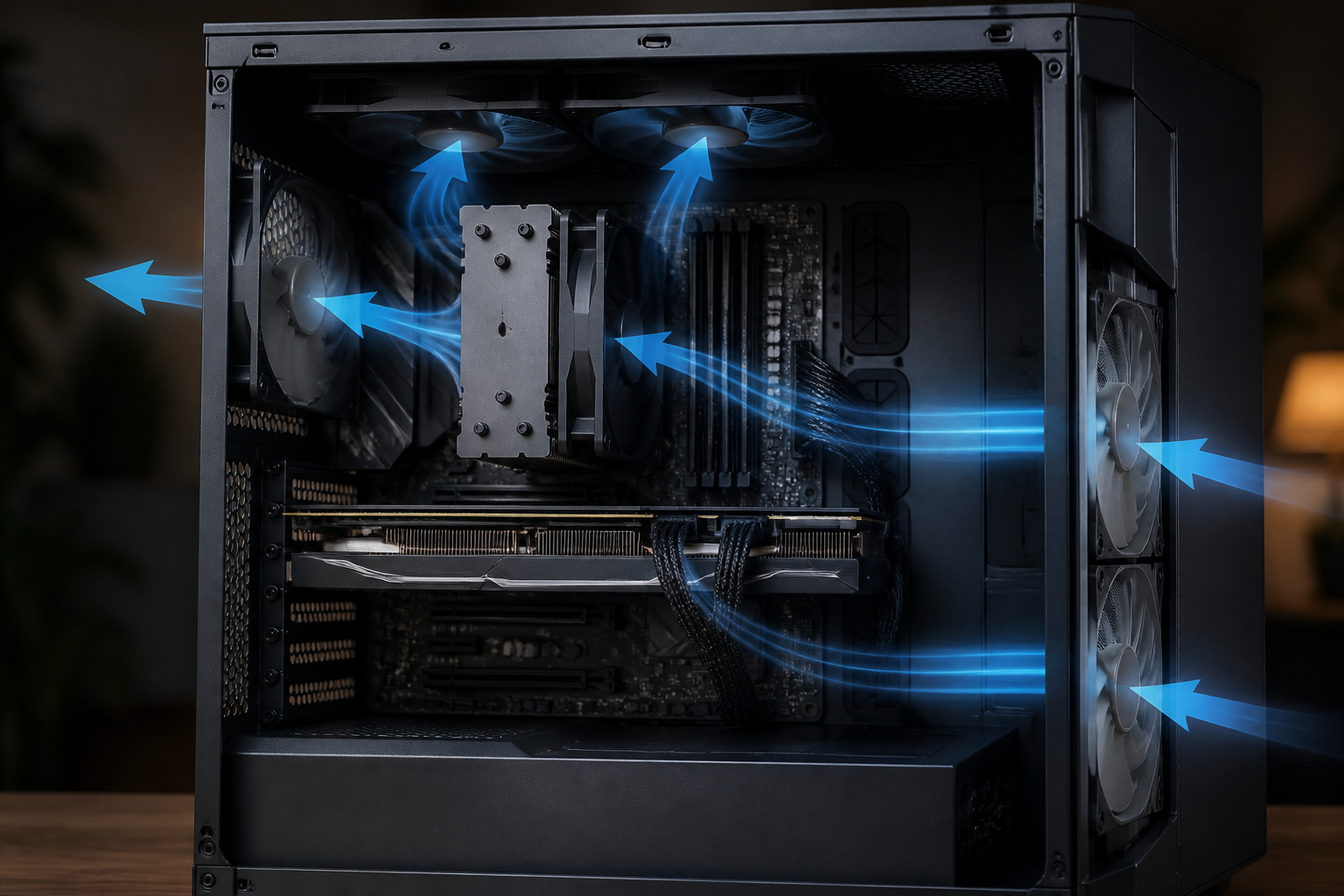 Richtiger Airflow mit Front- und Abluftlüftern im Gaming-PC