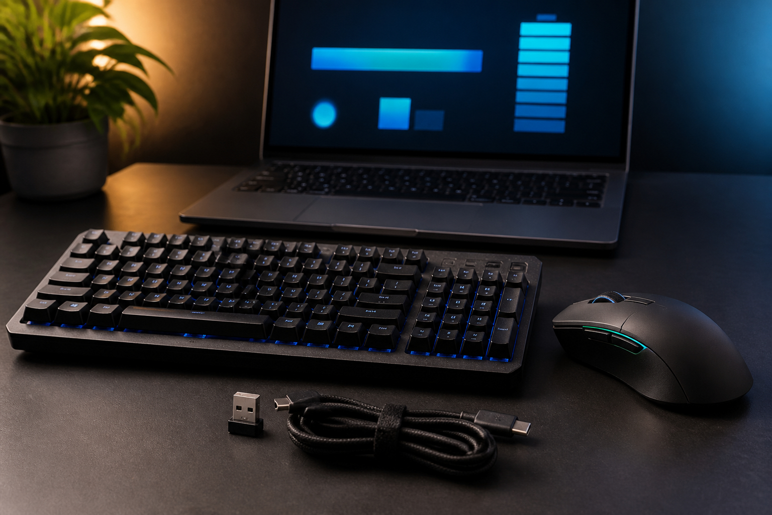 Kabelloses Gaming Set gebraucht mit USB Empfänger prüfen