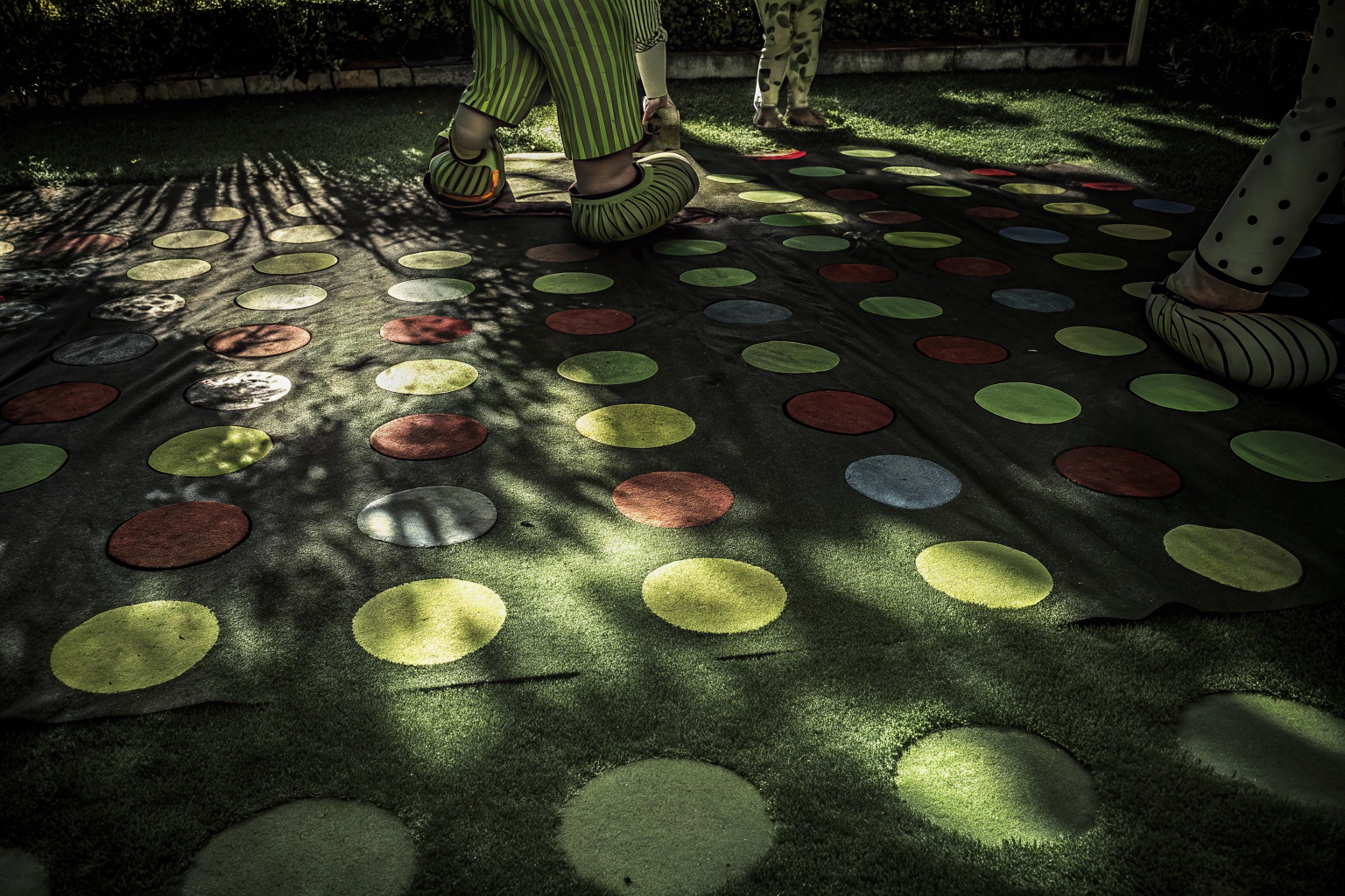 Kinder spielen Twister
