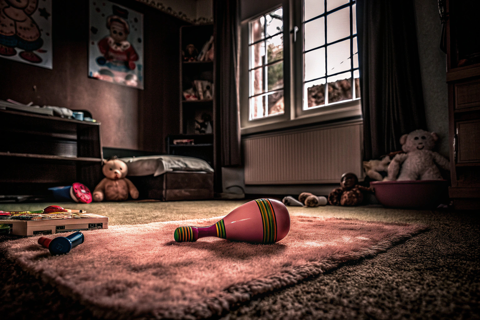 Kinder, die Flaschendrehen spielen und dabei viel lachen. Kinder spielen Flaschendrehen