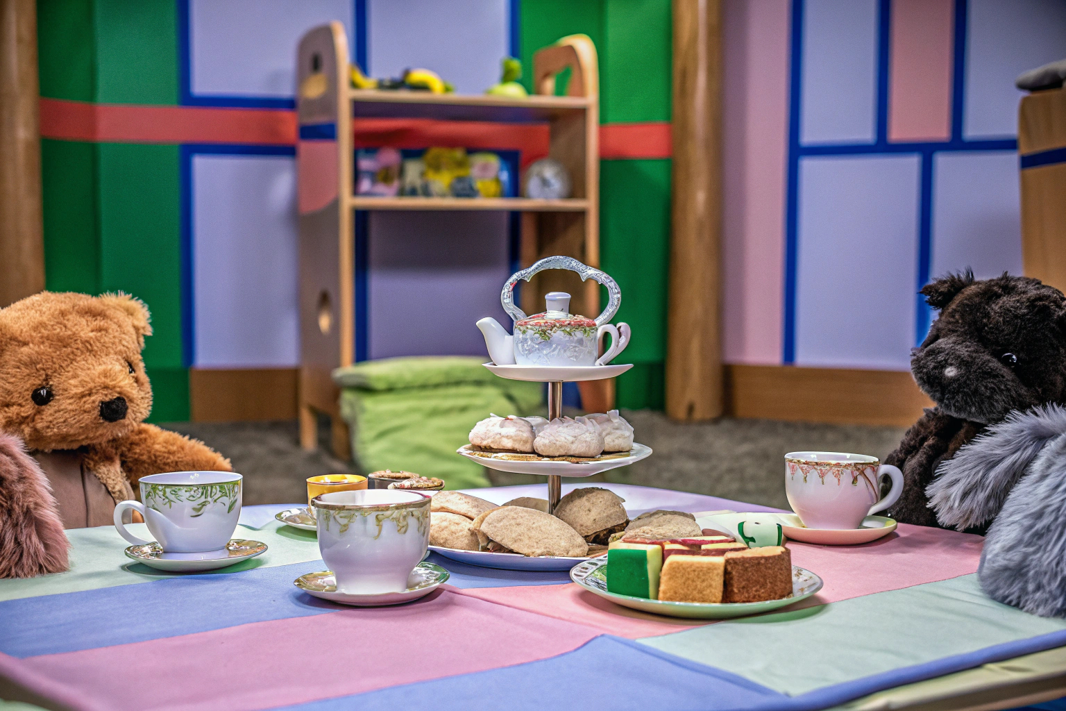Kinder beim Teeservice-Rollenspiel