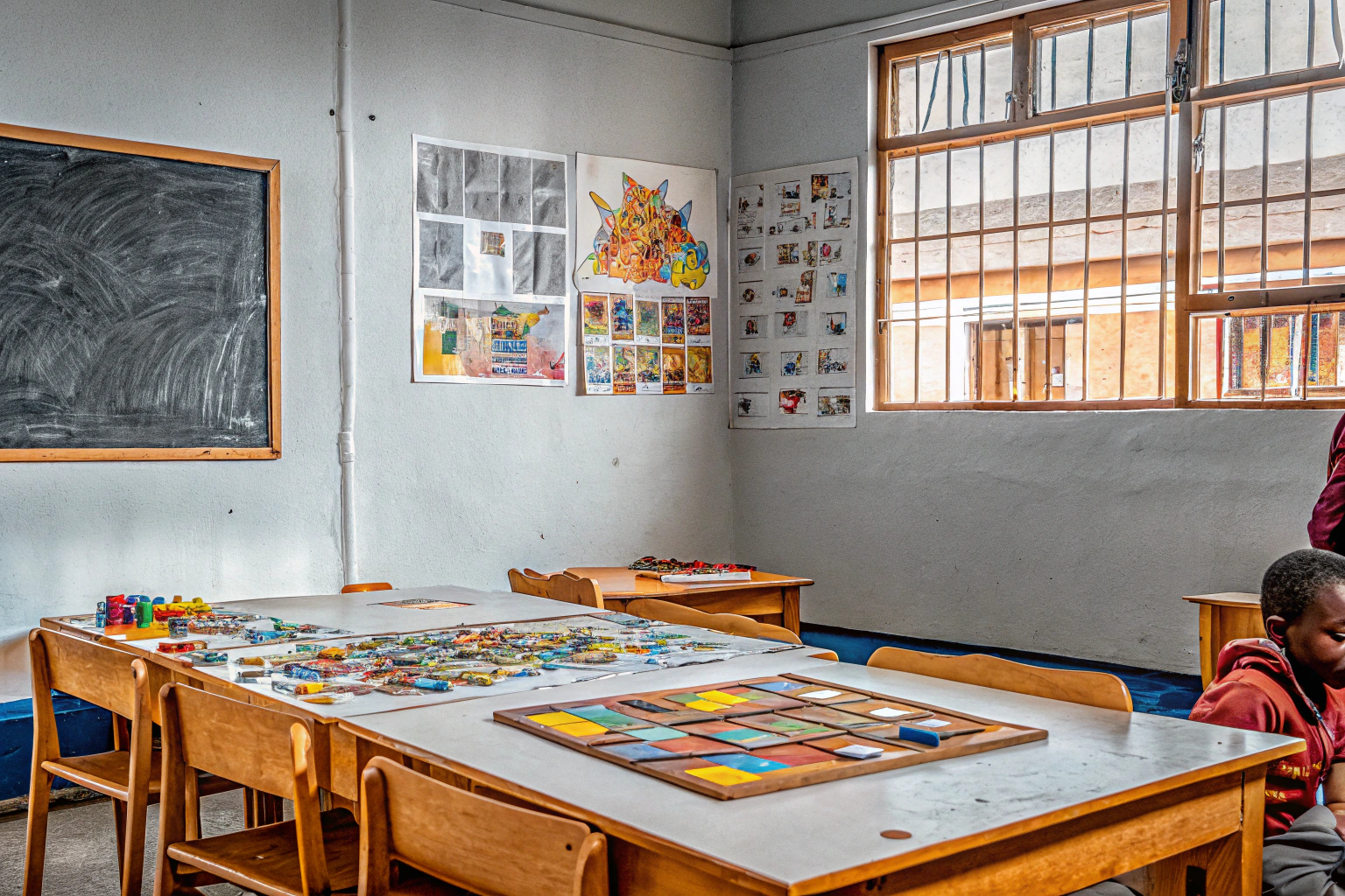 Lehrer und Schüler interagieren im Klassenzimmer mit kreativen Spielen Kreative Spiele im Unterricht