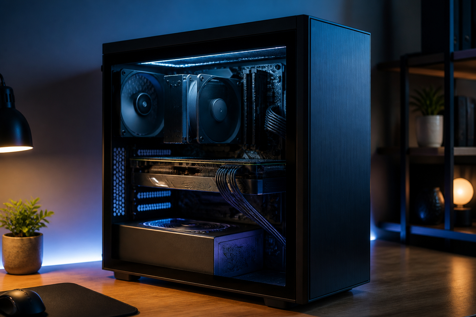 Leiser Gaming PC mit effizientem ATX 3.1 Netzteil