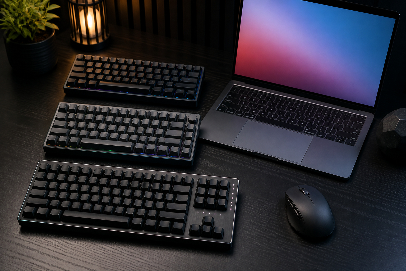 Vergleich verschiedener kabelloser Gaming-Tastatur-Layouts