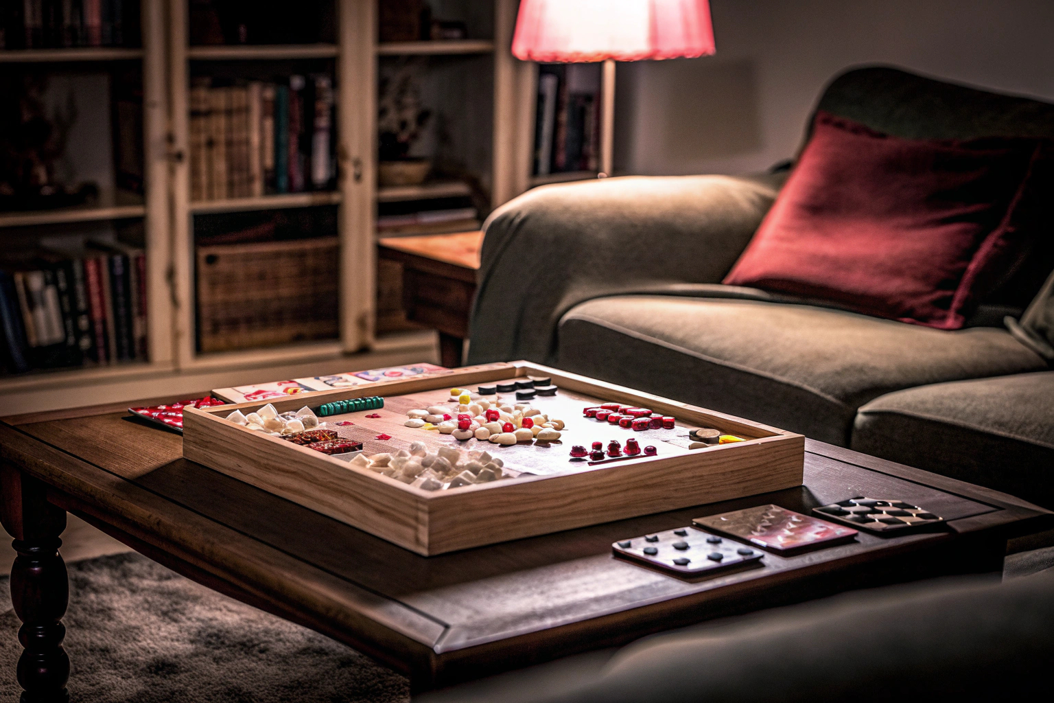 Freunde spielen Brettspiel