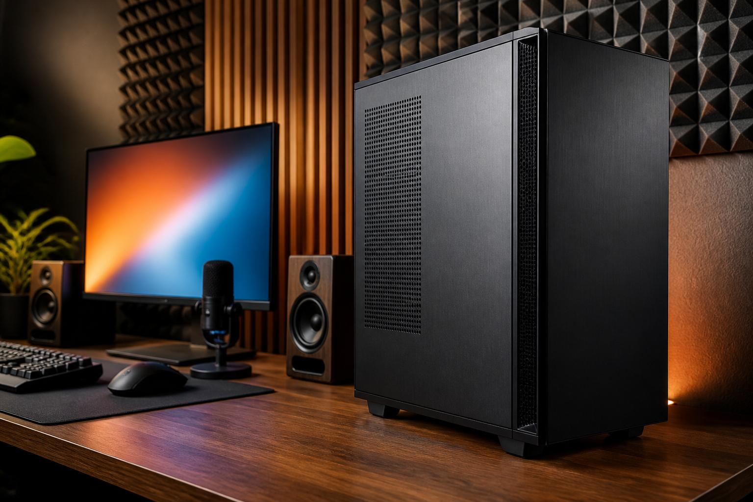 Gaming Zimmer mit Akustikpaneelen gegen Echo und störende Geräusche
