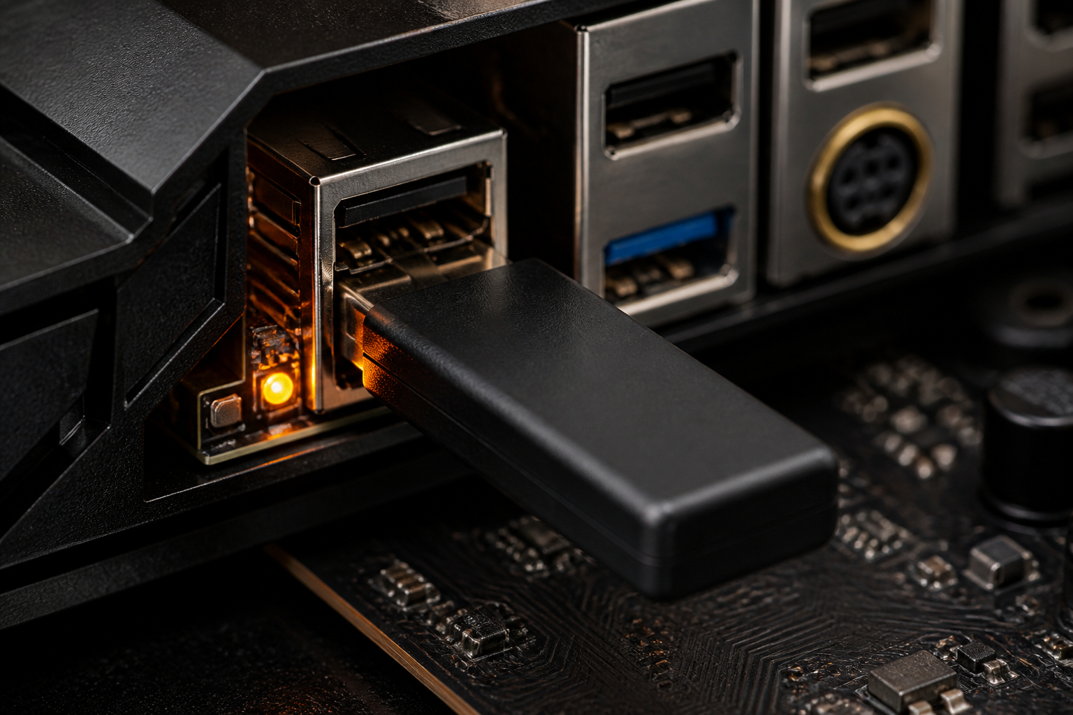 Blinkende BIOS Flashback LED am Mainboard während Firmware Update