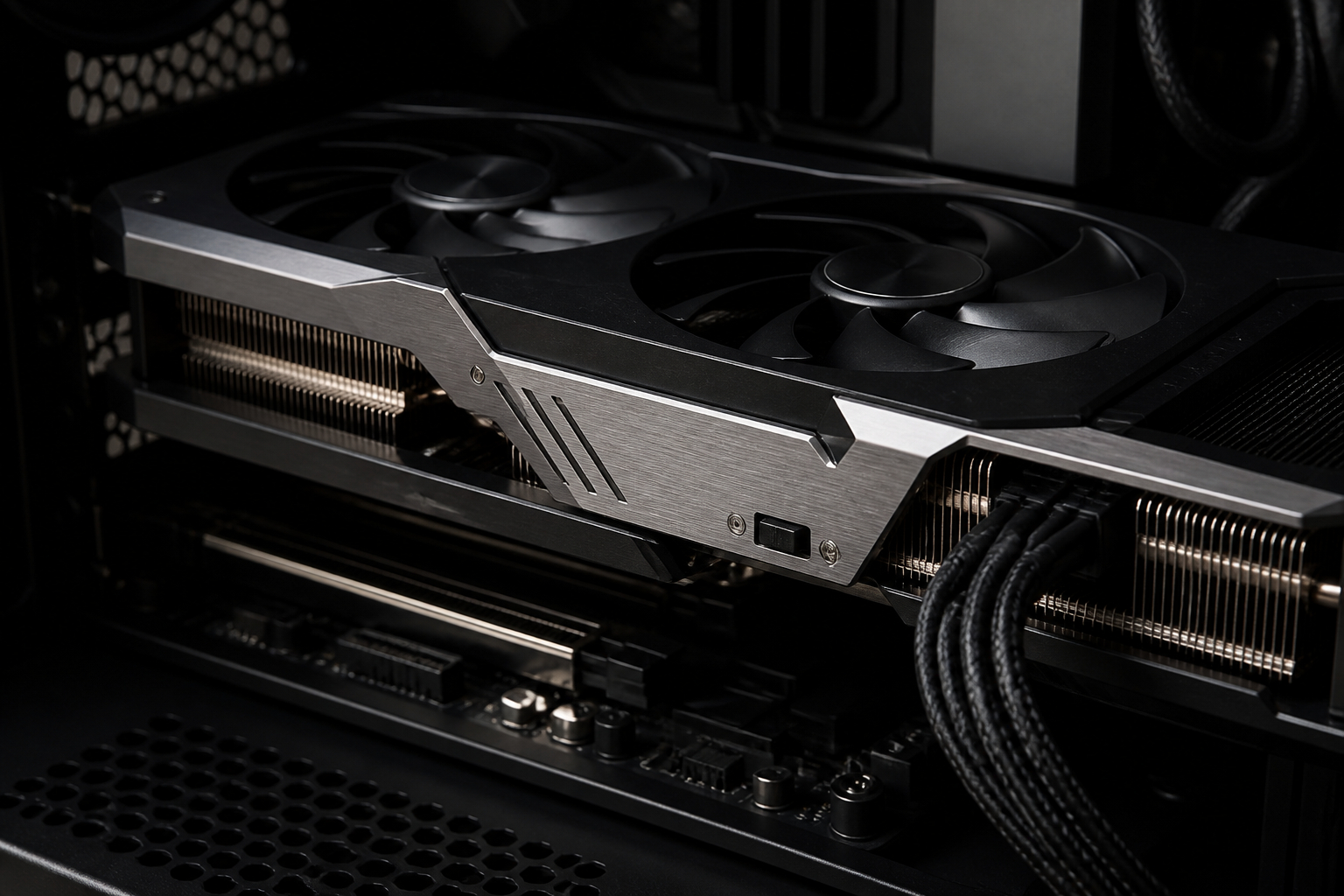 Dual-BIOS-Schalter an einer Gaming-Grafikkarte