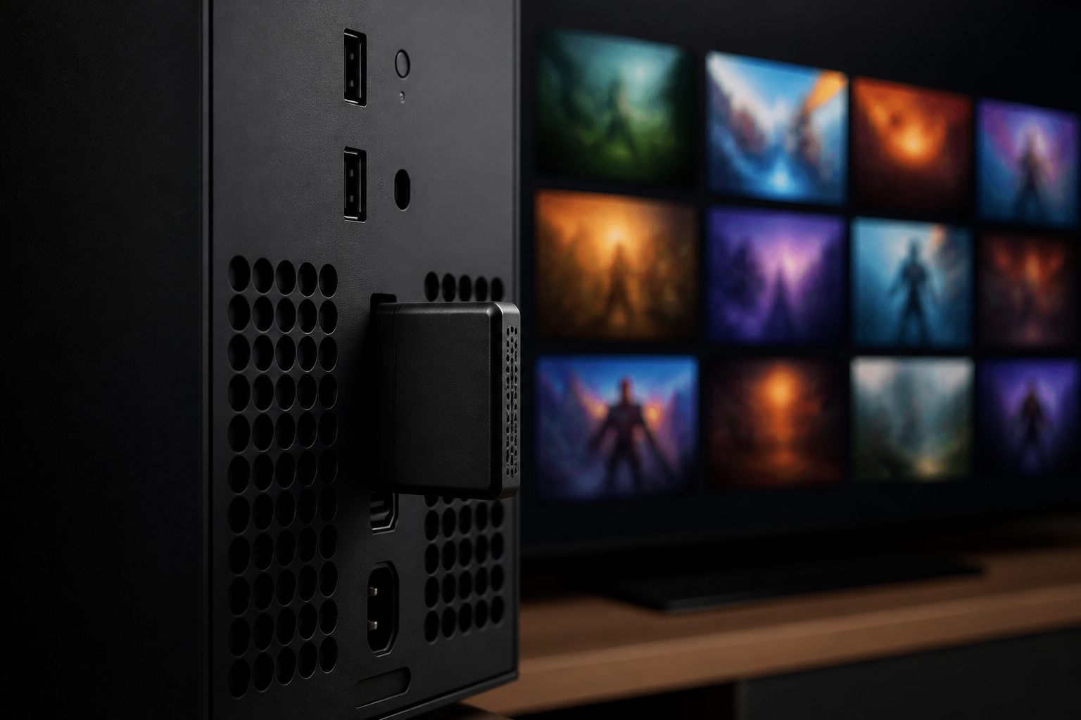 Xbox Series X mit offizieller Speichererweiterungskarte