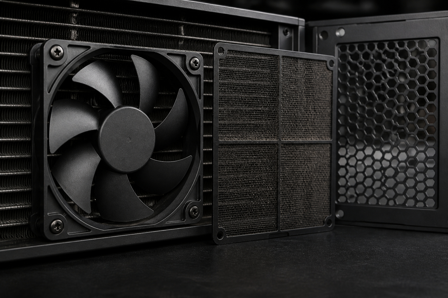120-mm-PC-Lüfter mit hohem statischem Druck am Radiator