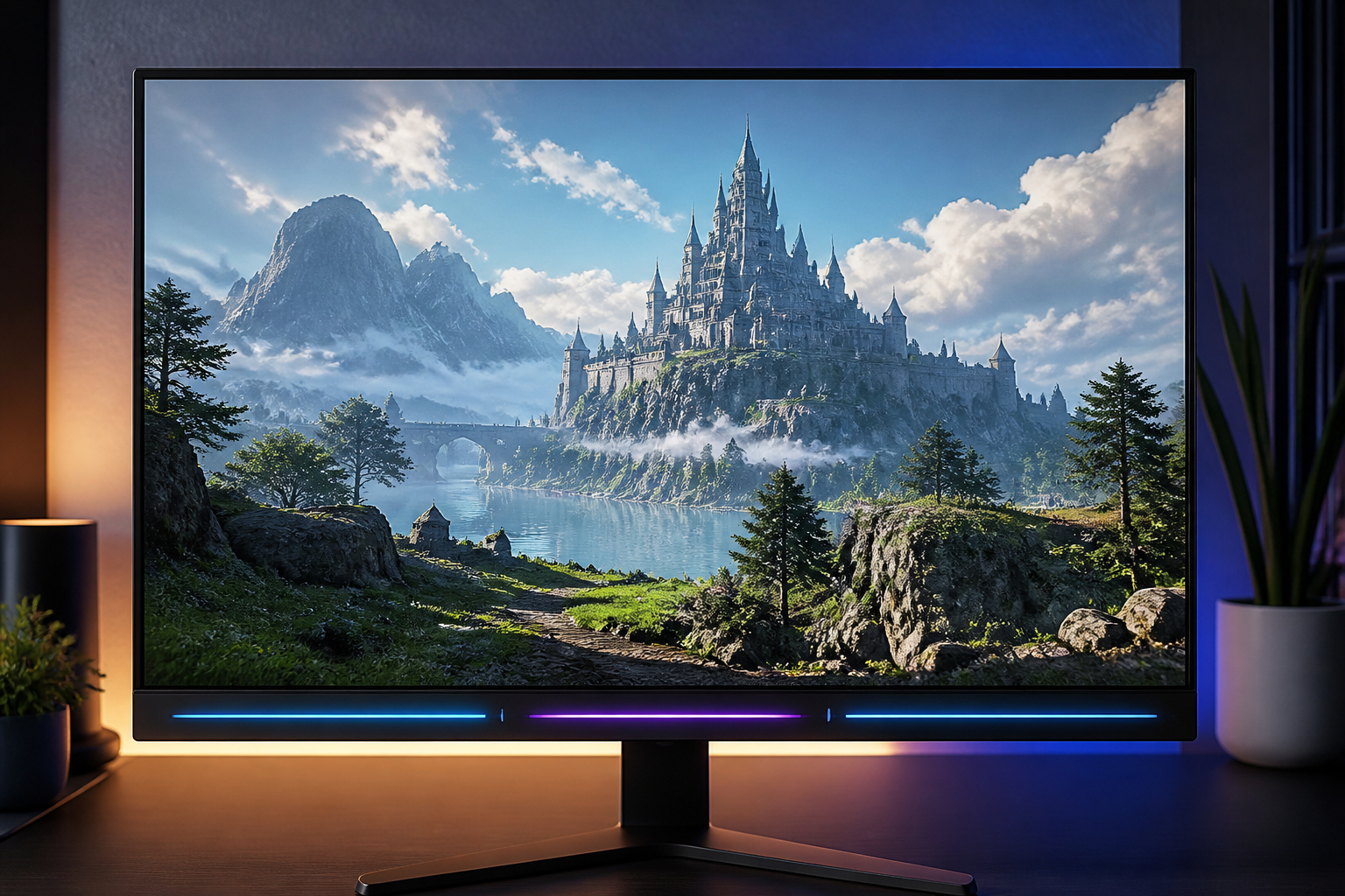 Gaming Monitor mit FPS Anzeige und variabler Bildwiederholrate