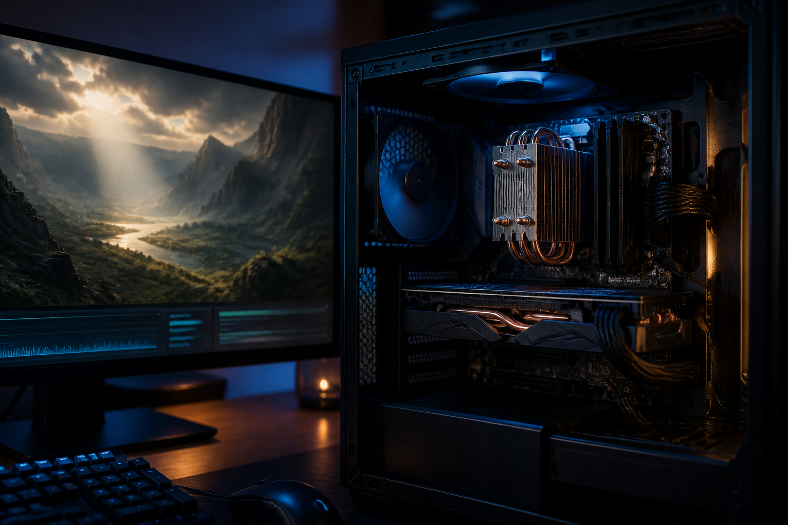 Shader-Kompilierung und Grafikberechnung in einem modernen PC-Spiel