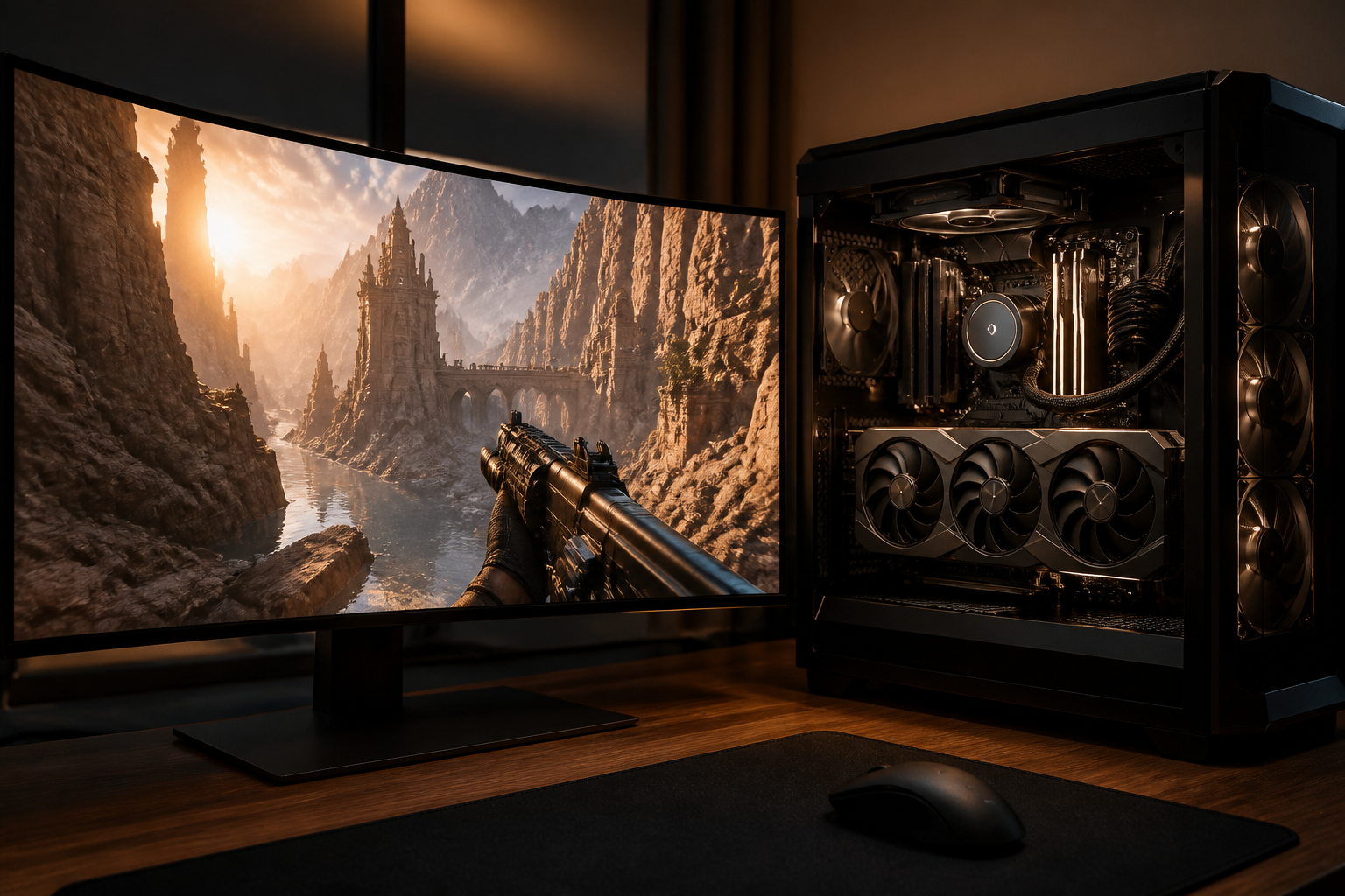 Gaming PC mit Grafikkarte für hohe Ultrawide Auflösung und FPS