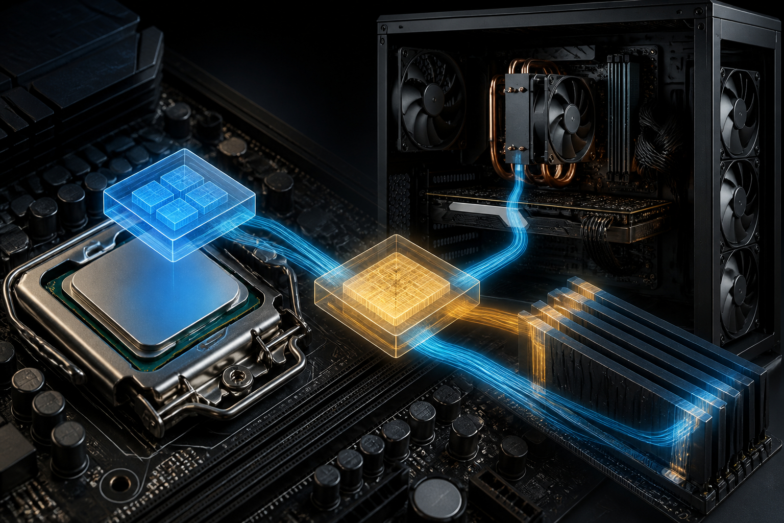 3D V Cache einer Gaming CPU auf einem Mainboard verständlich erklärt