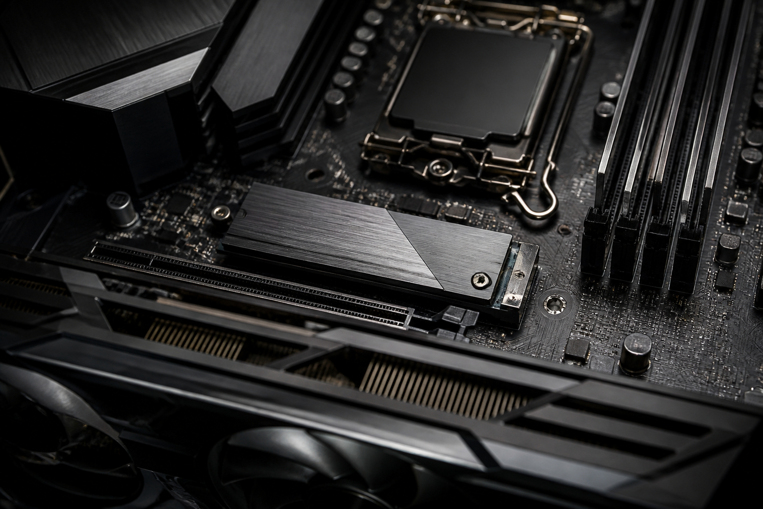 PCIe 5.0 NVMe SSD auf einem Gaming-Mainboard