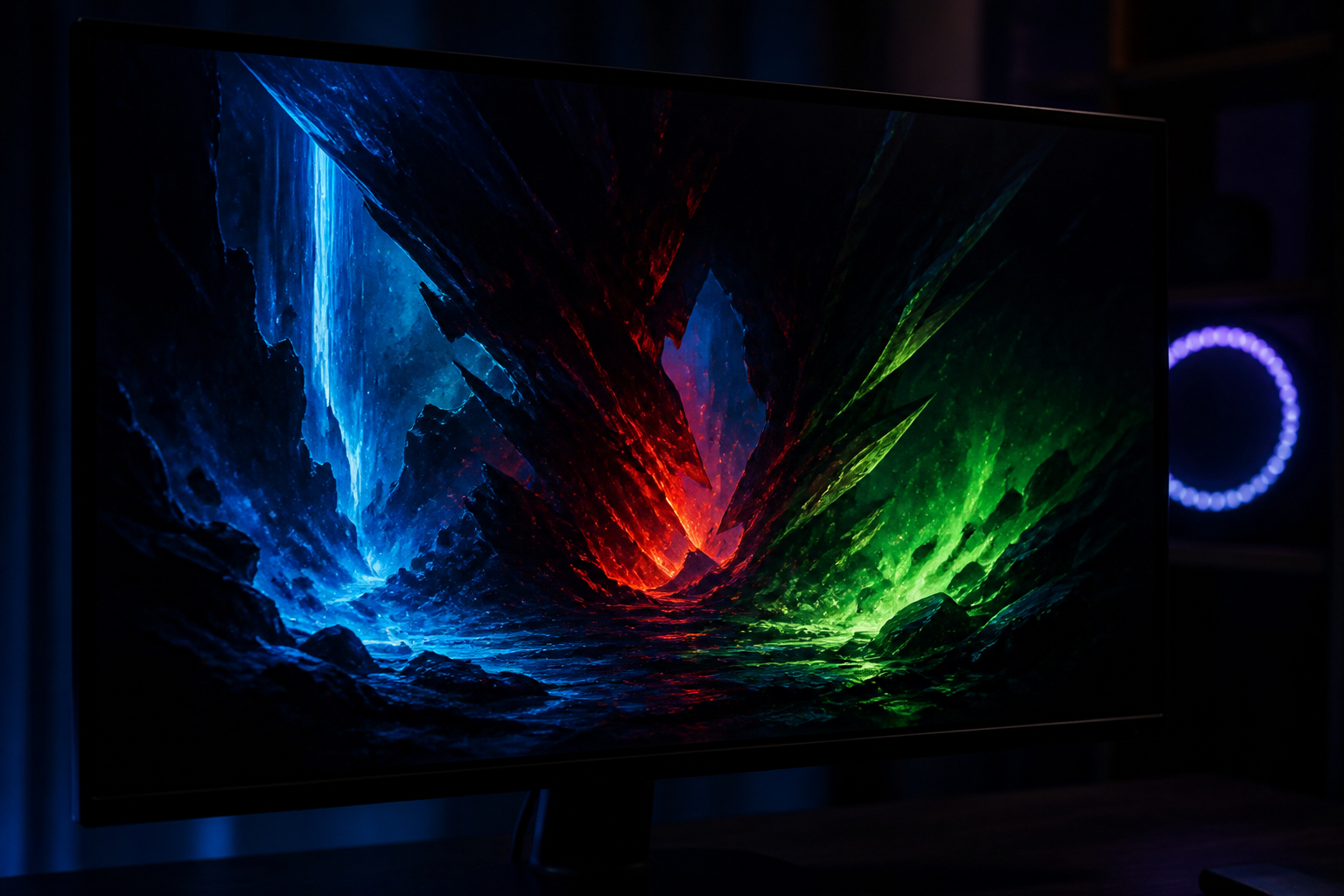 OLED-Gaming-Monitor mit kontrastreichem Bild und Pixelpflege
