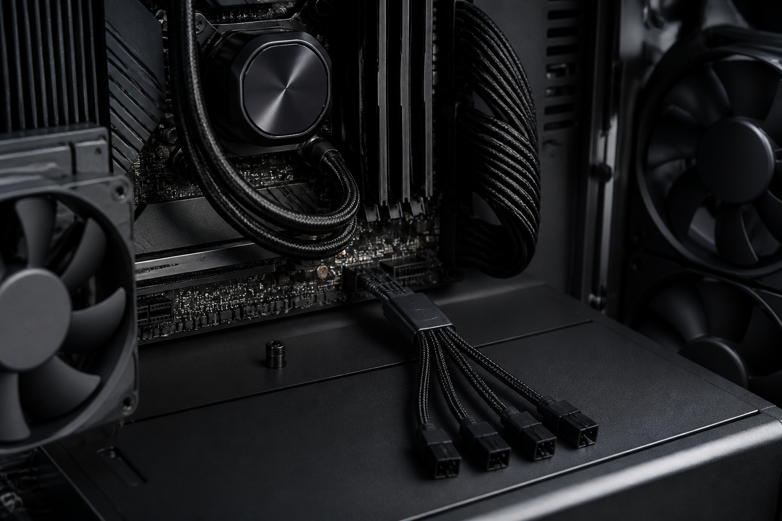 PWM-Y-Splitter verbindet mehrere PC-Gehäuselüfter