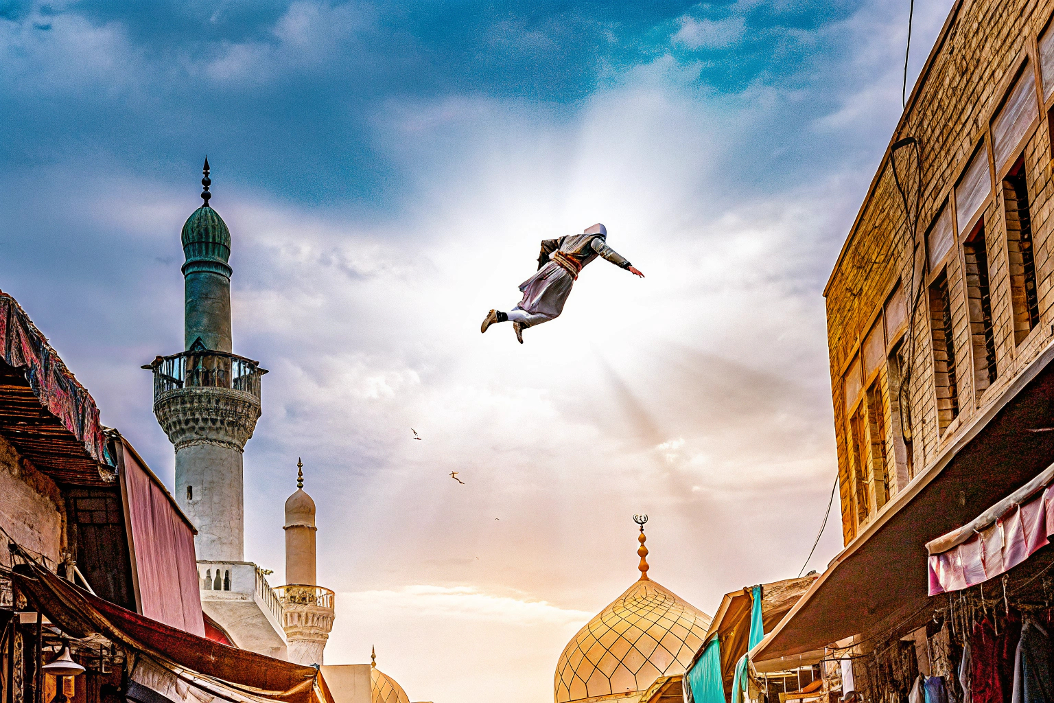 Parkour-Action in den Straßen von Bagdad aus Assassin's Creed Mirage. Assassin's Creed Mirage PS5 Parkour