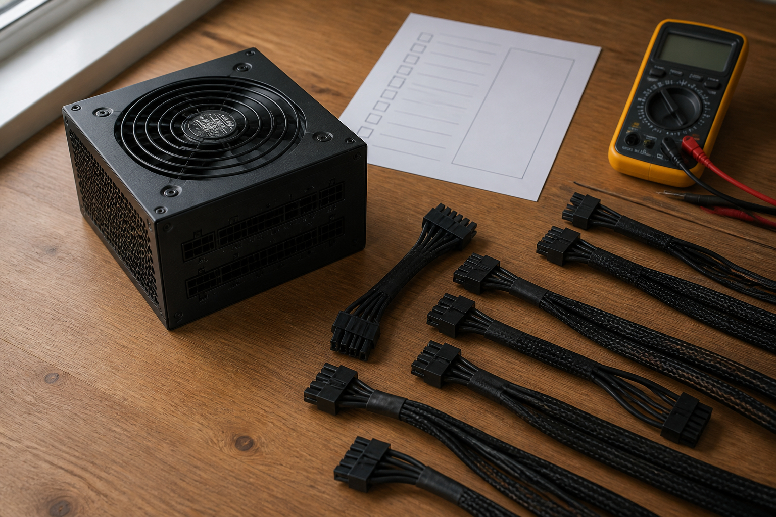 Sichere Prüfung von modularen Netzteilkabeln vor dem PC-Einbau