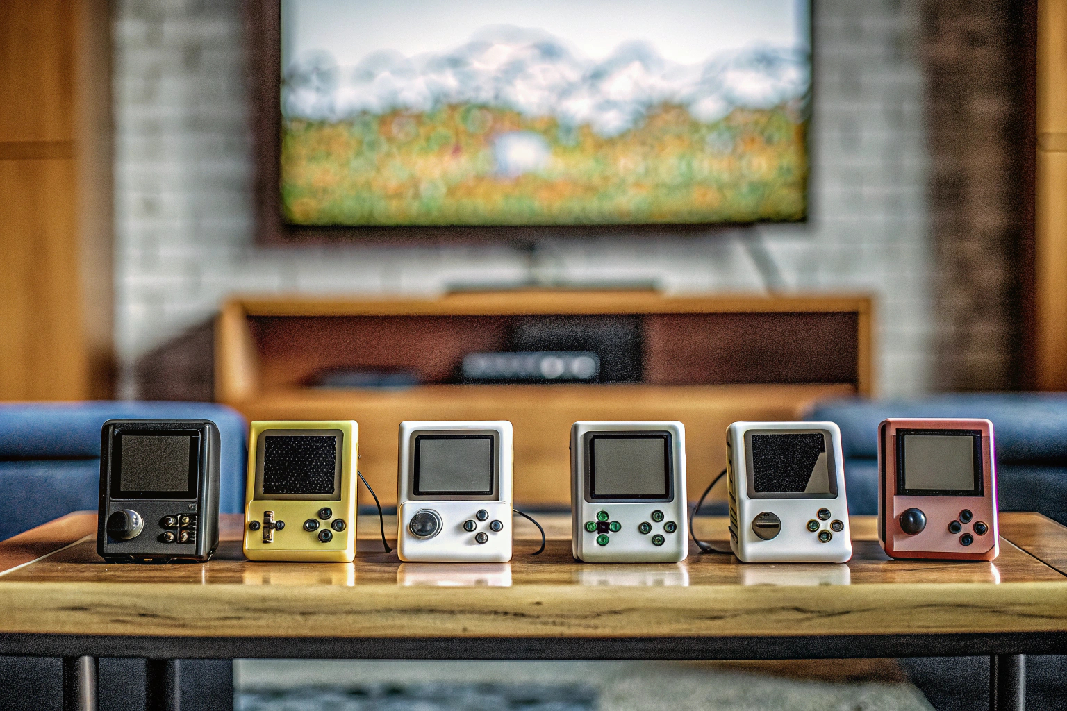 Plug-and-Play TV-Konsolen, die einfach an den Fernseher angeschlossen werden können, um sofortigen Spielspaß zu bieten. Plug-and-Play TV-Spielekonsolen
