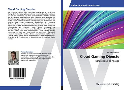 Cloud Gaming Dienste: Konzeption und Analyse