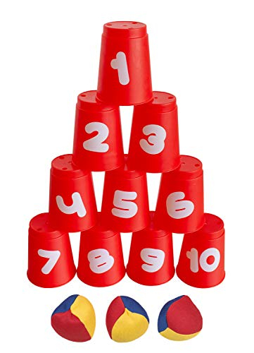 Idena Ballwurfspiel mit 10 Bechern