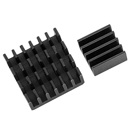 AZDelivery Set schwarzer Alu Kühlkörper passiv für Raspberry Pi 3 mit wärmeleitender Spezialklebefolie inklusive E-Book!