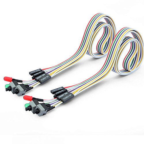 56Tiankoou 2Pcs 4in1 PC Power-Reset-Schalter Kit