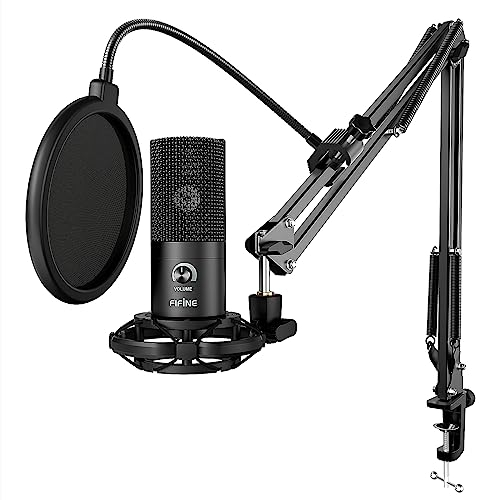 FIFINE Streaming Mikrofon PC mit Arm