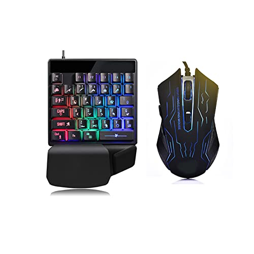 Einhändiges mechanisches Gaming-Tastatur-Maus-Set
