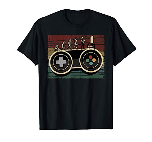 Gaming zocken Konsole Evolution Gamer Geschenk Vintage T-Shirt