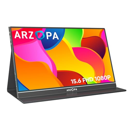 ARZOPA Portable Monitor, 15.6 Inch 1080 FHD